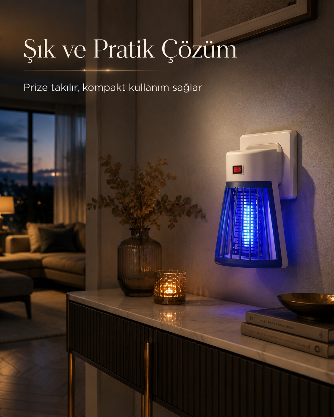Prize Takılan UV Işıklı Sinek Öldürücü Lamba 1W – Kompakt Elektrikli Haşere Kovucu